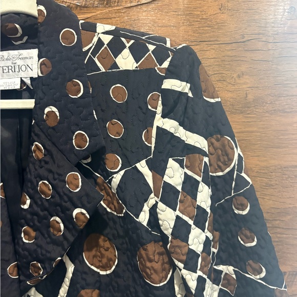 Vintage Rickie Freeman for Teri Jon Patterned Cropped Jacket - Picture 5 of 8